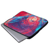 Abstrakte schöne rote und blaue, helle Farbwiederg Laptopschutzhülle (Vorne Knopf)