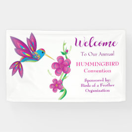 Abstrakte Schönheit Hummingbird und Blume Banner