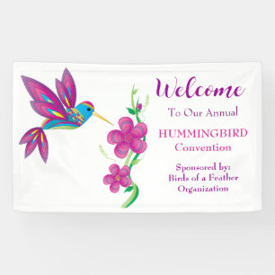 Abstrakte Schönheit Hummingbird und Blume Banner