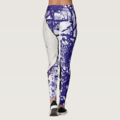 Abstrakte schreiende Leggings (Rückseite)