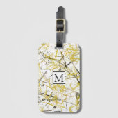 Abstrakte Schriftzeichen - Senf und Braun Gepäckanhänger (Vorderseite Vertikal)