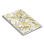 Abstrakte Schriftzeichen - Senf und Braun Notizblock (Rechte Seite)