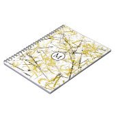 Abstrakte Schriftzeichen - Senf und Braun Notizblock (Linke Seite)