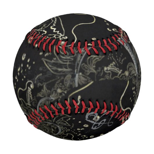 Abstrakte Schwarz Baseball (Rückseite)