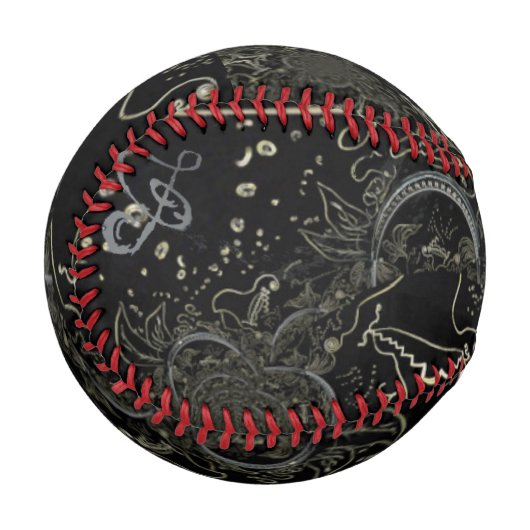 Abstrakte Schwarz Baseball (Vorderseite Links)