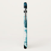 Abstrakte Schwarz-Blau-Graffiti Case-Mate iPhone Hülle (Hinten/Links)