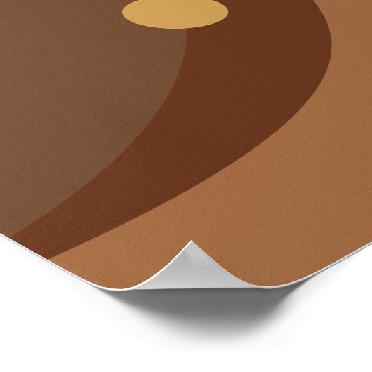 Abstrakte Schwarz-Braun-Tiefenblende Poster (Ecke)