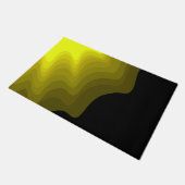 Abstrakte Schwarz-Gelb-Mustermalerei Fußmatte (Schrägansicht)