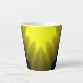 Abstrakte Schwarz-Gelb-Mustermalerei Milchtasse (Vorderseite)