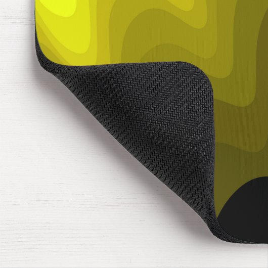 Abstrakte Schwarz-Gelb-Mustermalerei Mousepad (Ecke)