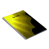 Abstrakte Schwarz-Gelb-Mustermalerei Notizblock (Rechte Seite)