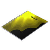 Abstrakte Schwarz-Gelb-Mustermalerei Notizblock (Linke Seite)