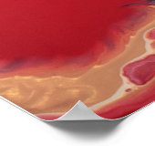 Abstrakte Schwarz-Gold-Fluid-Marmorkunst Poster (Ecke)