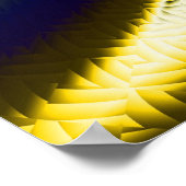 Abstrakte Schwarz-Gold-Kunst Poster (Ecke)