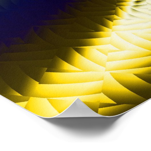 Abstrakte Schwarz-Gold-Kunst Poster (Ecke)