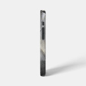 Abstrakte Schwarz-Gold-Marmor iPhone Hülle (Linke Seite)