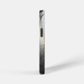 Abstrakte Schwarz-Gold-Marmor iPhone Hülle (Rechte Seite)