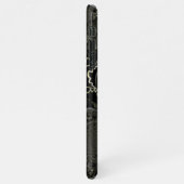 Abstrakte Schwarz iPhone Hülle (Linke Seite)