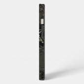 Abstrakte Schwarz iPhone Hülle (Linke Seite)