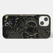 Abstrakte Schwarz iPhone Hülle (Rückseite (Horizontal))