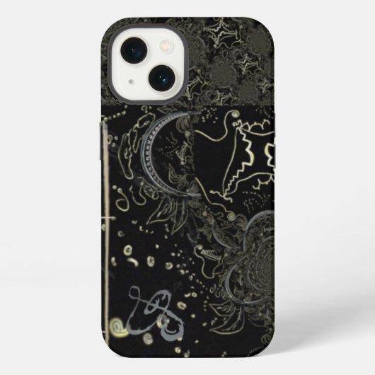 Abstrakte Schwarz iPhone Hülle (Rückseite)
