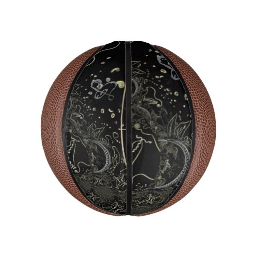 Abstrakte Schwarz Mini Basketball (Vertikal)