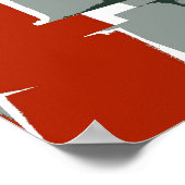 Abstrakte Schwarz-Retro-Malerei Poster (Ecke)