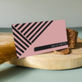 Abstrakte, schwarz-rosa Linien, feminin Visitenkarte