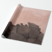 Abstrakte Schwarz-Rosa-Rosa-Schwarz-Creamy-Tinte Geschenkpapier (Ungerollt)