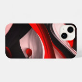 Abstrakte Schwarz & Rot Design Premium Collection iPhone Hülle (Rückseite (Horizontal))