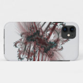 abstrakte Schwarz-Rot-Fraktal-Kunst Case-Mate iPhone Hülle (Rückseite (Horizontal))