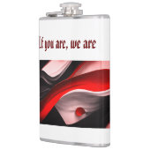 Abstrakte Schwarz-Rot-Kollektion - Modernes Design Flachmann (Links)