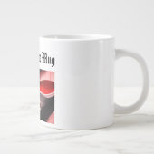 Abstrakte Schwarz-Rot-Kollektion - Modernes Design Jumbo-Tasse (Rechts)