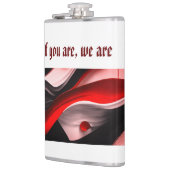 Abstrakte Schwarz-Rot-Kollektion mutig - 8Oz Flachmann (Links)