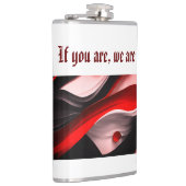 Abstrakte Schwarz-Rot-Kollektion mutig - 8Oz Flachmann (Rechts)