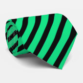 Abstrakte, schwarz und grün gestreifte Muster Krawatte (Gerollt)