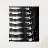 Abstrakte Schwarz-Weiß-Architektur Wandteppich (Vorderseite)