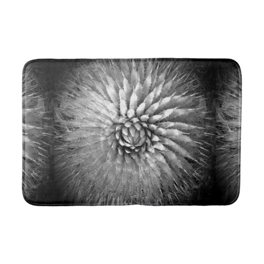 Abstrakte Schwarz-Weiß-Badematte Badematte (Vorderseite)