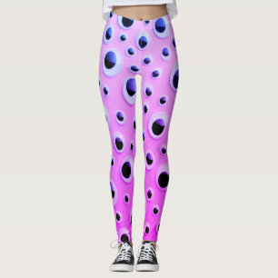 Abstrakte Schwarz-Weiß-Bälle im rosa Hintergrund Leggings