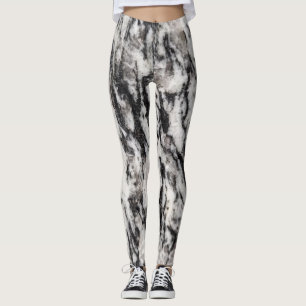 Abstrakte Schwarz-Weiß-Blenden-Leggings Leggings
