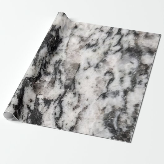 Abstrakte Schwarz-Weiß-Blocks Geschenkpapier (Ungerollt)