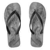 abstrakte Schwarz-Weiß-Dame, die Kunst posiert Badesandalen (Fußbett)