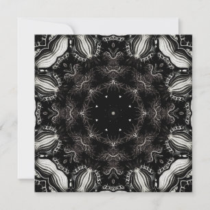 Abstrakte Schwarz-Weiß-Designer-Quadratkarte Feiertagskarte
