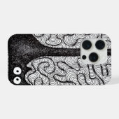 Abstrakte Schwarz-Weiß-Doodle-Kunst iPhone Hülle (Rückseite (Horizontal))