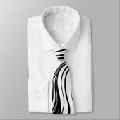 Abstrakte Schwarz-Weiß-Drehfarbe Krawatte (Gebunden)