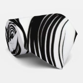 Abstrakte Schwarz-Weiß-Drehfarbe Krawatte (Gerollt)