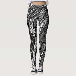 abstrakte Schwarz-Weiß-Formen Leggings