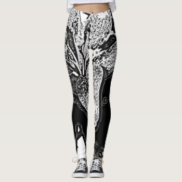 abstrakte Schwarz-Weiß-Formen Leggings