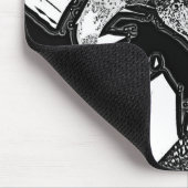 abstrakte Schwarz-Weiß-Formen Mousepad (Ecke)