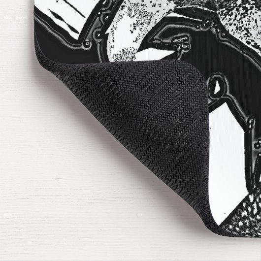 abstrakte Schwarz-Weiß-Formen Mousepad (Ecke)